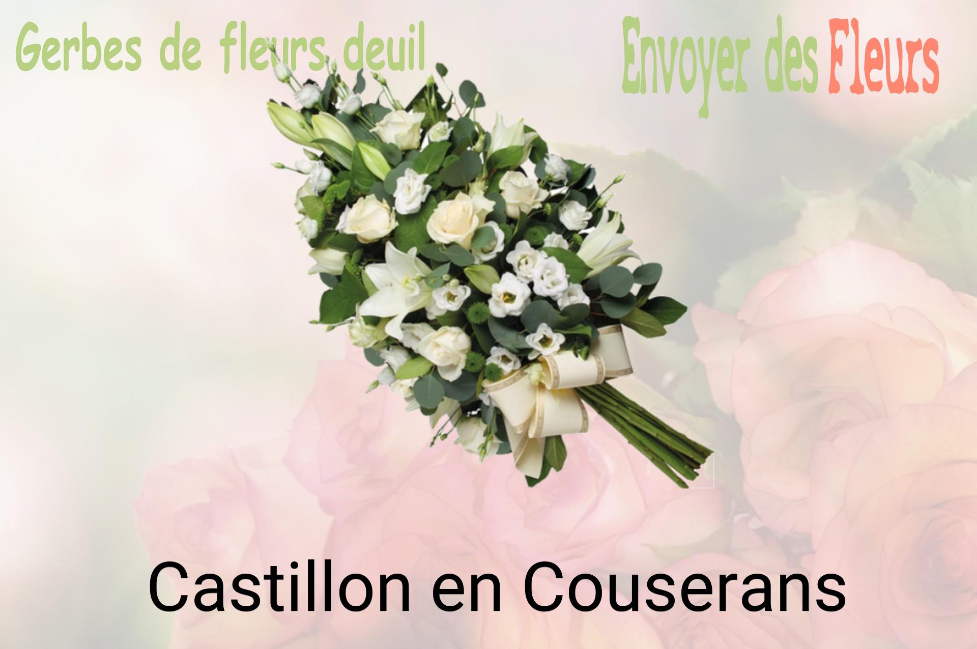 Gerbe de fleurs de deuil livrée à Castillon-en-Couserans
